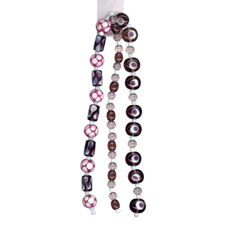 Eye 2 Eye 3str Bead Lead: Pink