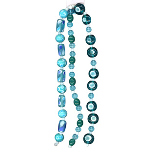 Eye 2 Eye 3str Bead Lead: Turquoise