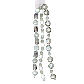 Eye 2 Eye 3str Bead Lead: White