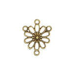 19x23mm Vintage Flower Connector Ant.Gold