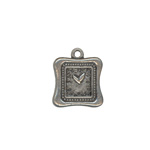 16x20mm Rect.Watchface Charm ANT.SILV