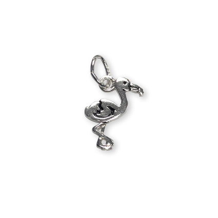 12mm Flamingo Sterling Silver Charm