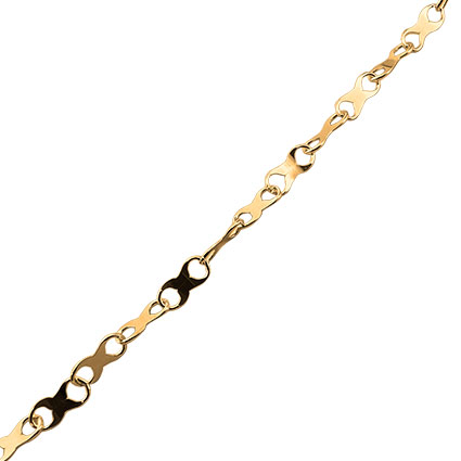 5.75x2.5mm Flat Infinity Link Chain Gold Filled