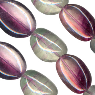 14x20mm Polished Baroque Beads Fluorite