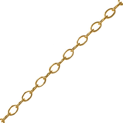 2.5x3.6mm Oval Cable Chain by Length Gold Filled