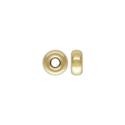 3mm Plain Flat Rondelle Beads Gold Filled
