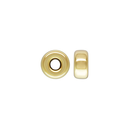 4mm Plain Flat Rondelle Gold Filled