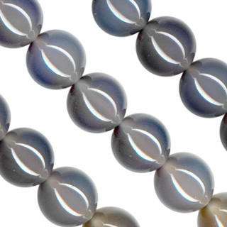 Grey Agate Beads String 10mm Round -16