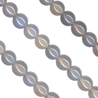Grey Agate Beads String 6mm Round -16