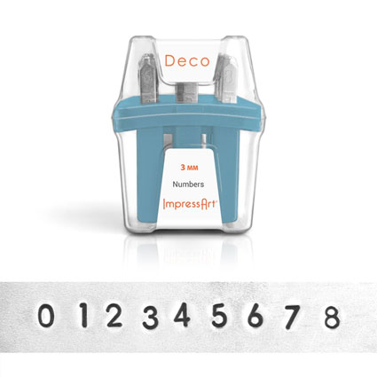 ImpressArt Deco Numbers Stamp Set 3mm