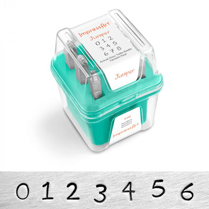 ImpressArt Juniper Numbers Stamp Set 3mm