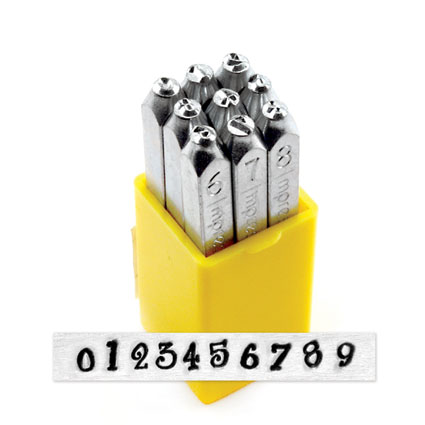 ImpressArt Jeanie Numbers Stamp Set 4mm