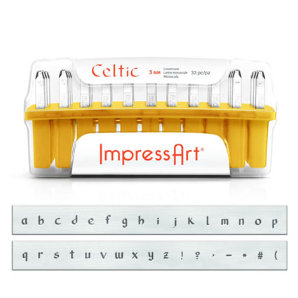 ImpressArt Celtic Lowercase Stamp Set 3mm