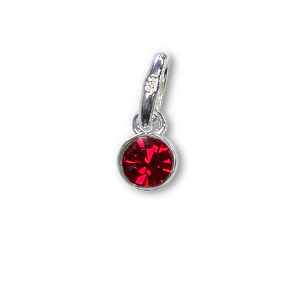 4mm Birthstone Bezel Charm STS-Ruby/July