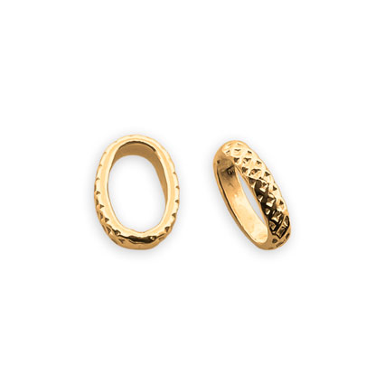 5x7mm Knurled Oval Link Gold Filled