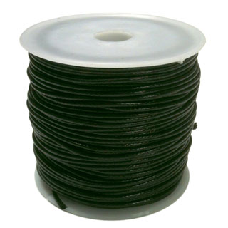1.0mm Korea Wax Cord: Black -25m Roll