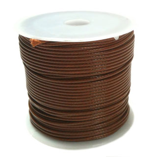 1.0mm Korea Wax Cord: Light Brown -25m Roll