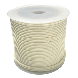 1.0mm Korea Wax Cord: Ivory -25m Roll