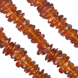 9-10mm Large Amber Chip Beads String 16