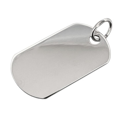 23x13mm Dog Tag Sterling Silver