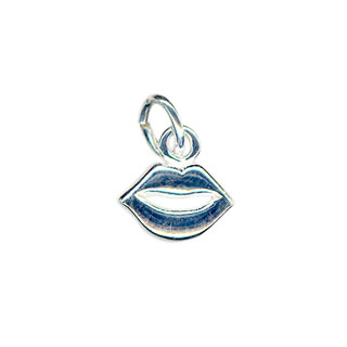 7mm Lips Charm Sterling Silver