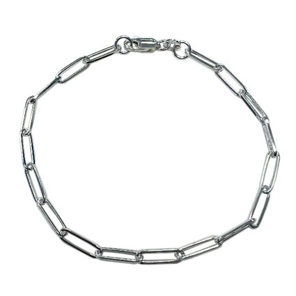 7.5"Paperclip Bracelet 3.4x11mm Sterling Silver
