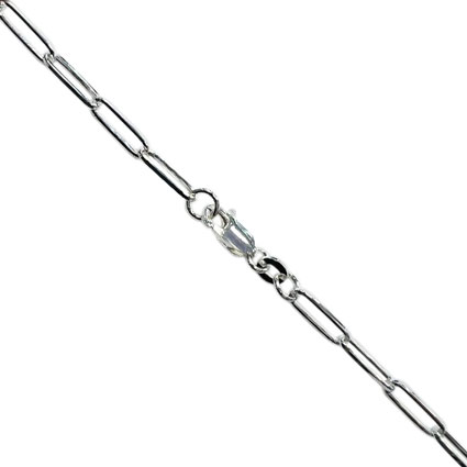 18"Paperclip Chain 3.4x11mm Sterling Silver