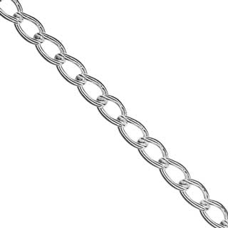 Light Long Curb Chain Silver Plated