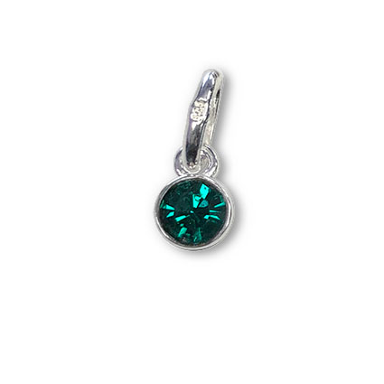 4mm Birthstone Bezel Charm STS-Emerald/May