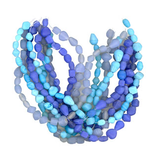33g Mini Glass Bead Bunch Blue/Turq Tone