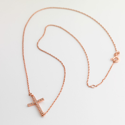 Sterling Silver Rose Gold Plated 16