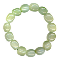10-12mm Polished Baroque Bead Bracelet New Jade