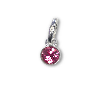 4mm Birthstone Bezel Charm STS-Tourmailne/October