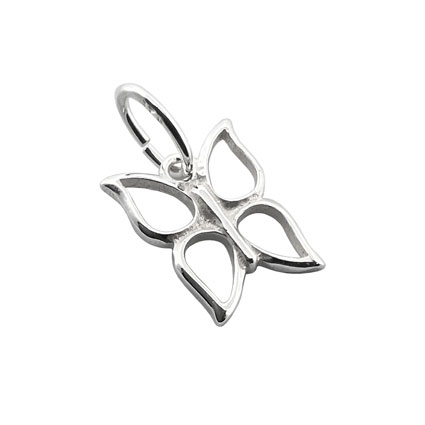 10mm Open Butterfly Charm Sterling Silver