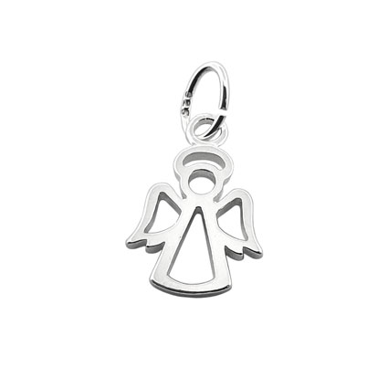 15mm Open Angel Charm Sterling Silver