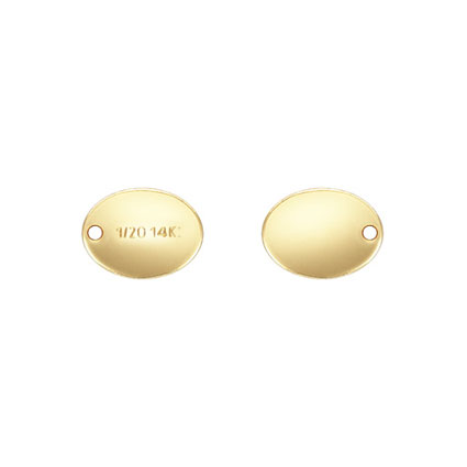 7x5.5mm Oval Quality Tag Gold Filled