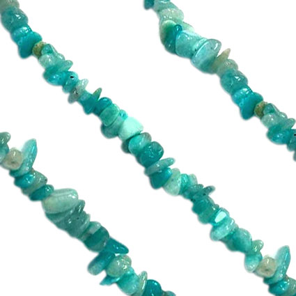 31-32'' Peru Amazonite Chip Beads Necklace