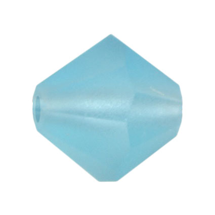 Preciosa 6mm Czech Crystal Bicone Beads Aqua Bo MATT