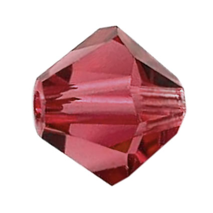 Preciosa 6mm Czech Crystal Bicone Beads Indian Pink