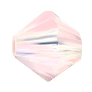 Preciosa 4mm Czech Crystal Bicone Beads: Lt.Rose