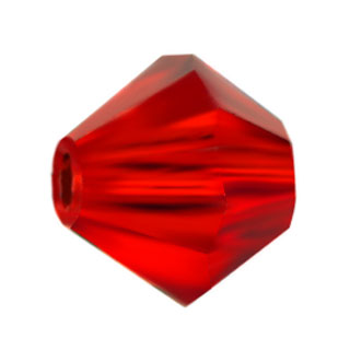Preciosa 6mm Czech Crystal Bicone Beads: Light Siam