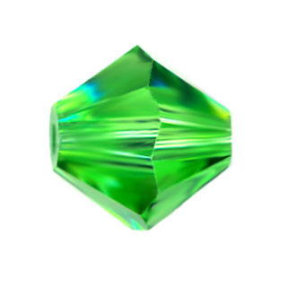 Preciosa 4mm Czech Crystal Bicone Beads: Peridot