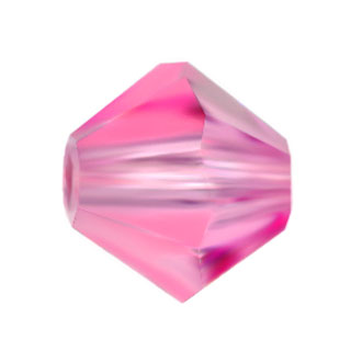 Preciosa 6mm Czech Crystal Bicone Beads: Rose