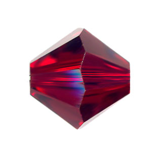 Preciosa 4mm Czech Crystal Bicone Beads Siam