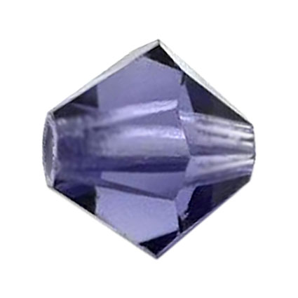 Preciosa 6mm Czech Crystal Bicone Beads Tanzanite
