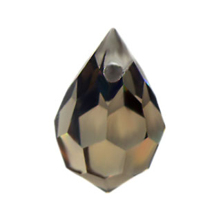Preciosa 10x6mm Czech Crystal Drops: Black Diamond