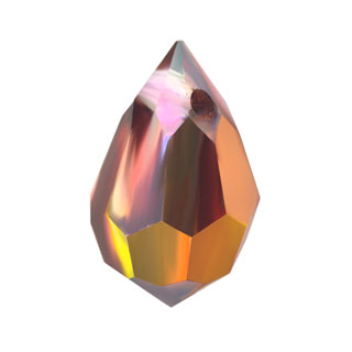 Preciosa 10x6mm Czech Crystal Drops: Capri Gold