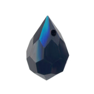 Preciosa 10x6mm Czech Crystal Drops: Jet