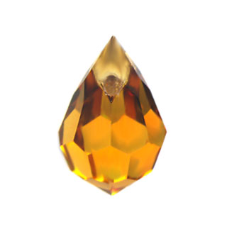 Preciosa 10x6mm Czech Crystal Drops: Topaz