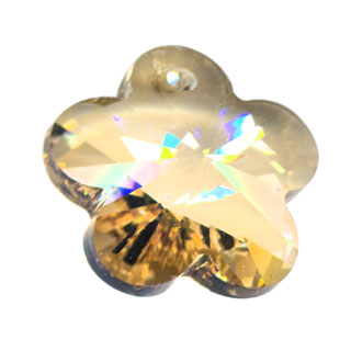 Preciosa 14mm Crystal Pendant Flower: Crystal Honey